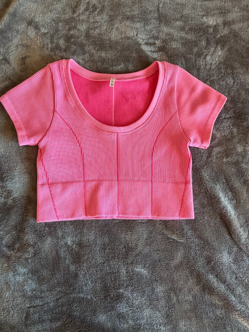 Like New  OFFLINE By Aerie Seamless Corset T-Shirt in Best Buds Large